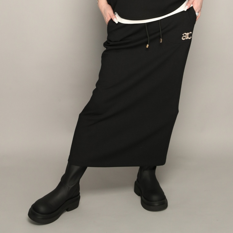 Anne Coquine ダンボールニットロングタイトスカート