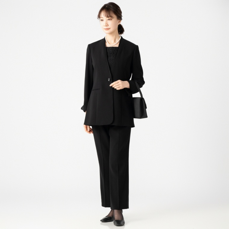 REGINAPORTE 洗えるストレッチパンツスーツロングジャケット