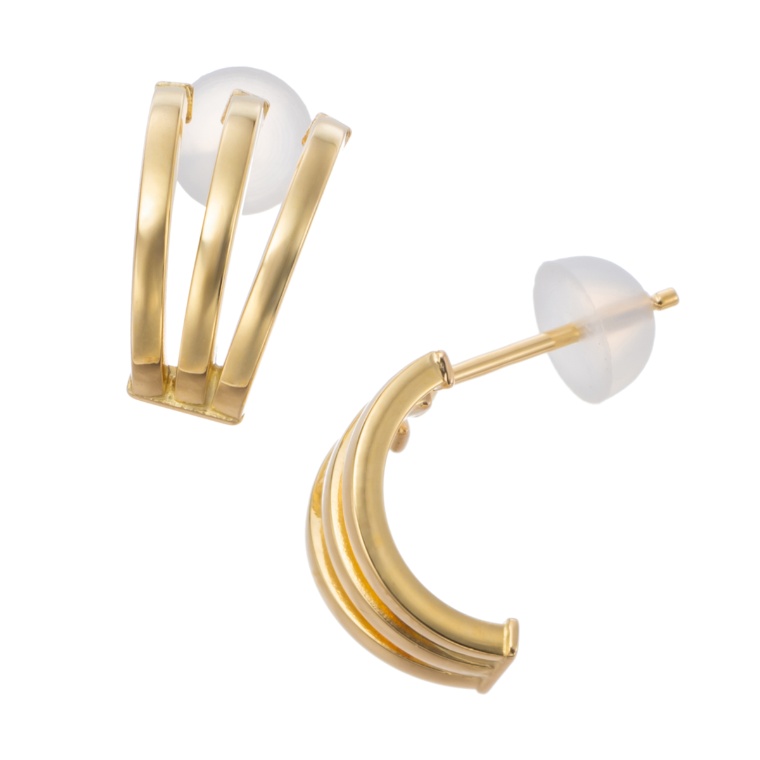 UNOAERRE by 滝野順 18KYG トレ クルヴァ ピアス