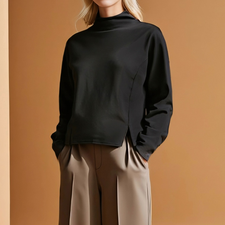 Provador ストレッチポンチ ボトルネックプルオーバー