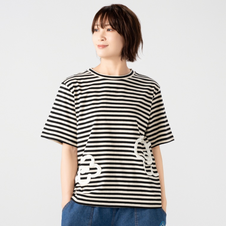 MAHARA MODERN アジアンフラワー立体刺繍プルオーバー