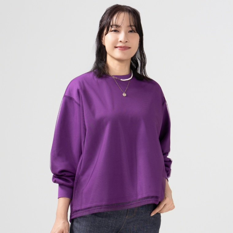 BOBSON SunSister チュールレイヤードスウェット