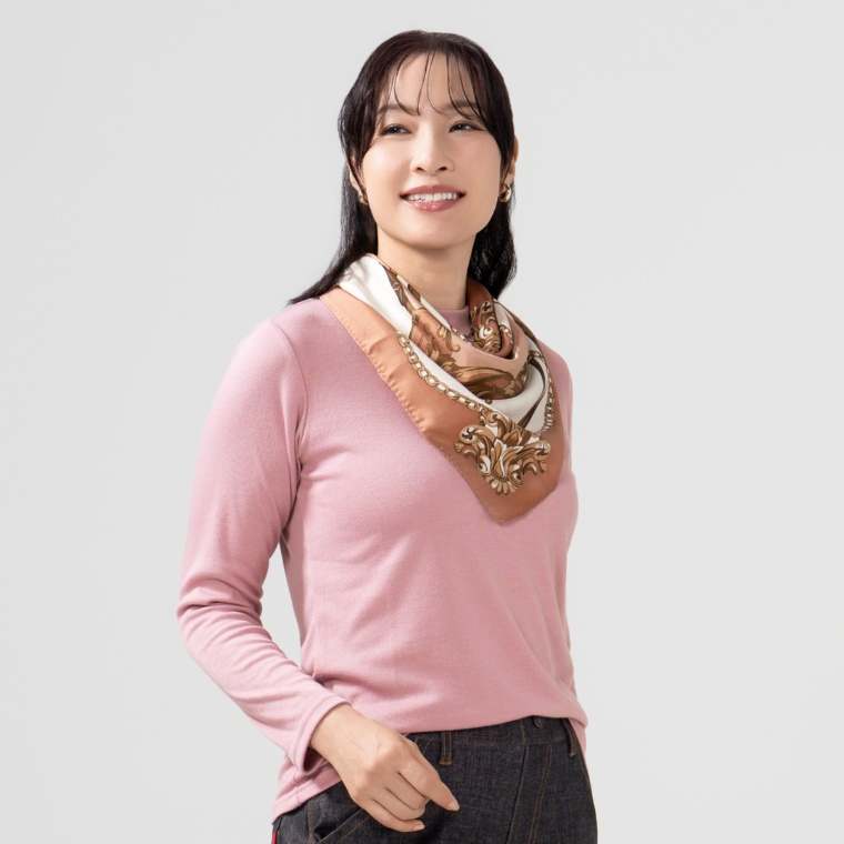 BOBSON SunSister レーヨン混 吸湿発熱プルオーバー