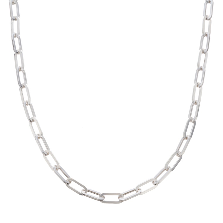 UNOAERRE シルバー925 レクタングルチェーン ネックレス