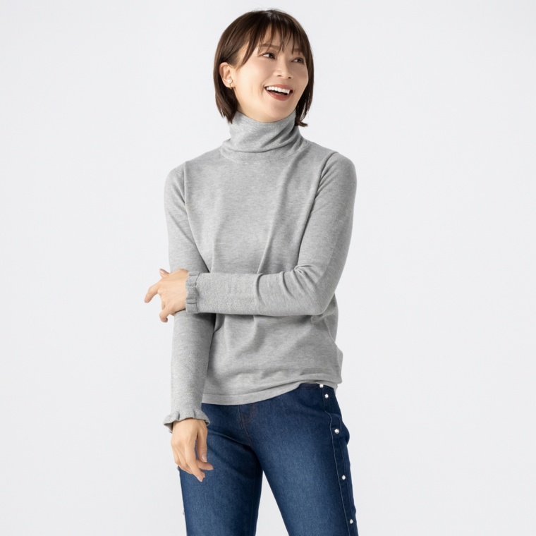 &LOVE 大人上品なキラキララメニットプルオーバー