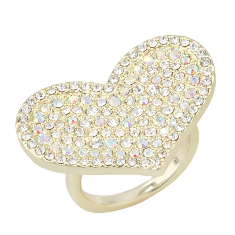 JinkaNezu クリスタルガラス トゥインクルハート リング