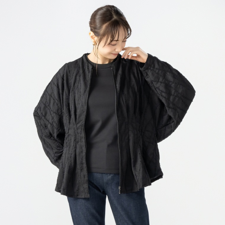 Abanicos エンブロイダリージャカ-ド 羽織りシャツ