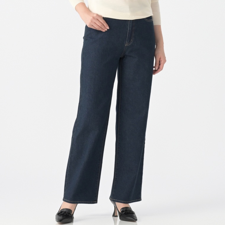 Provador ハイストレッチデニムストレートワイドパンツ