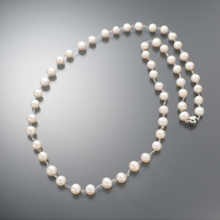 JinkaNezu 大粒淡水パール ステーションロングネックレス