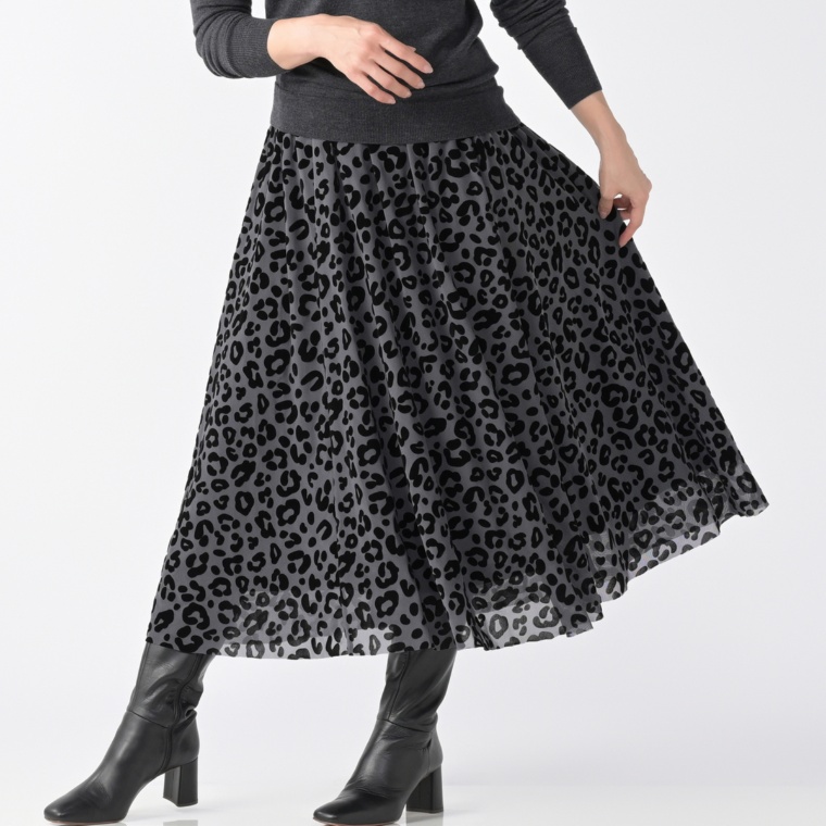 Remite レオパードチュールスカート