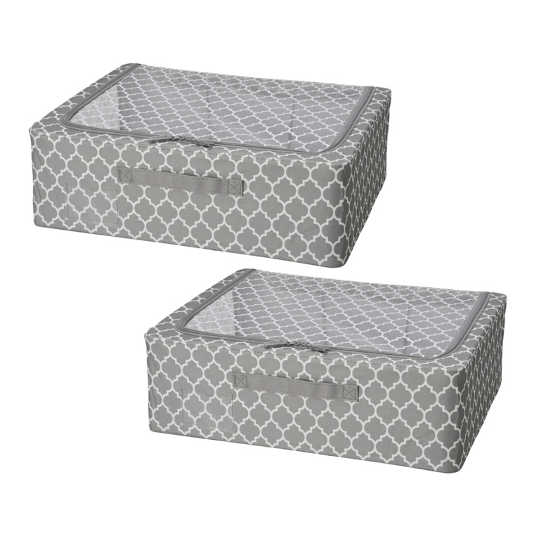 スタッキングできる窓付収納BOXハーフ 2個 ネット限定