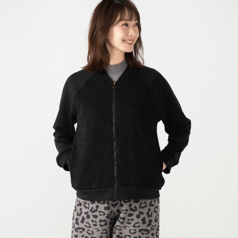 Provador レース切替え ソフトダンボールブルゾン