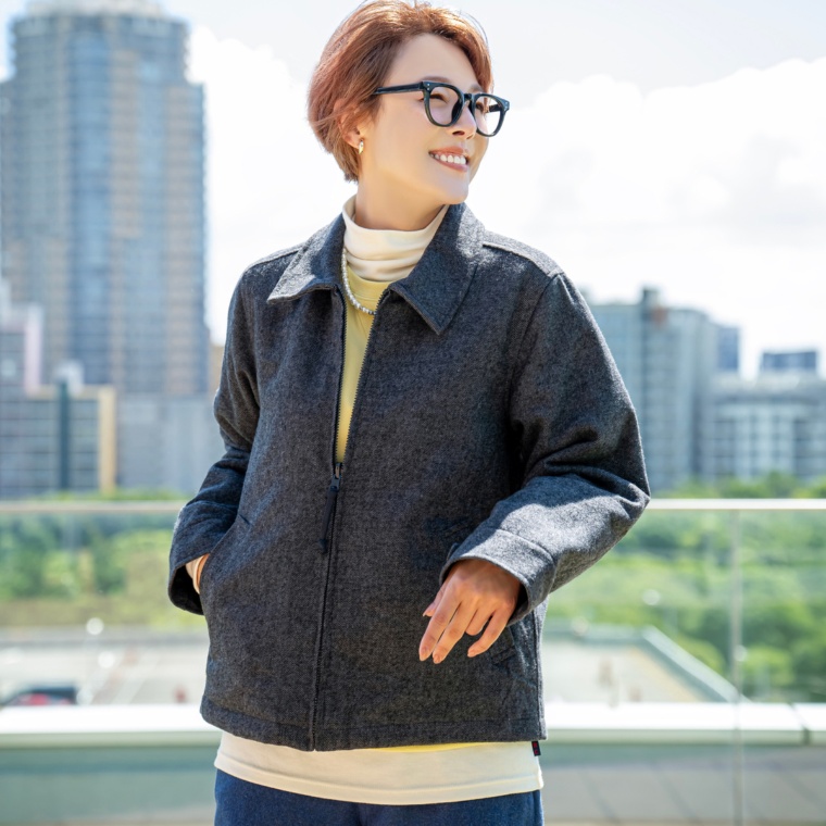 GRC ウール混カポック中綿ブルゾン