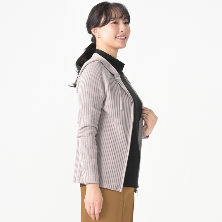 Oh My Tailor モデリスト 立体リブ ニットパーカー