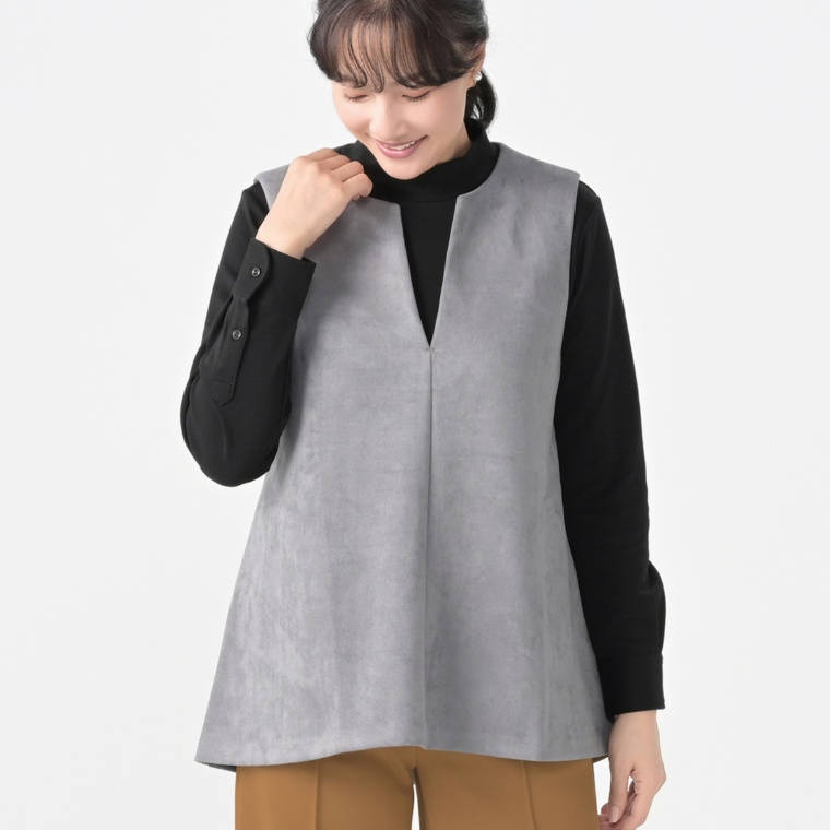 Oh My Tailor モデリスト ヌバックレザー調ベスト