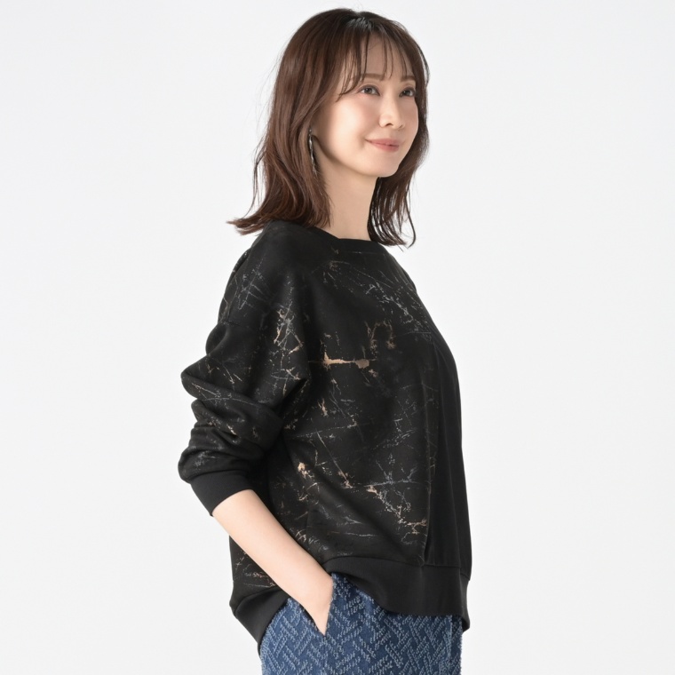 ModdedAnce 異素材カーブ切替プルオーバー