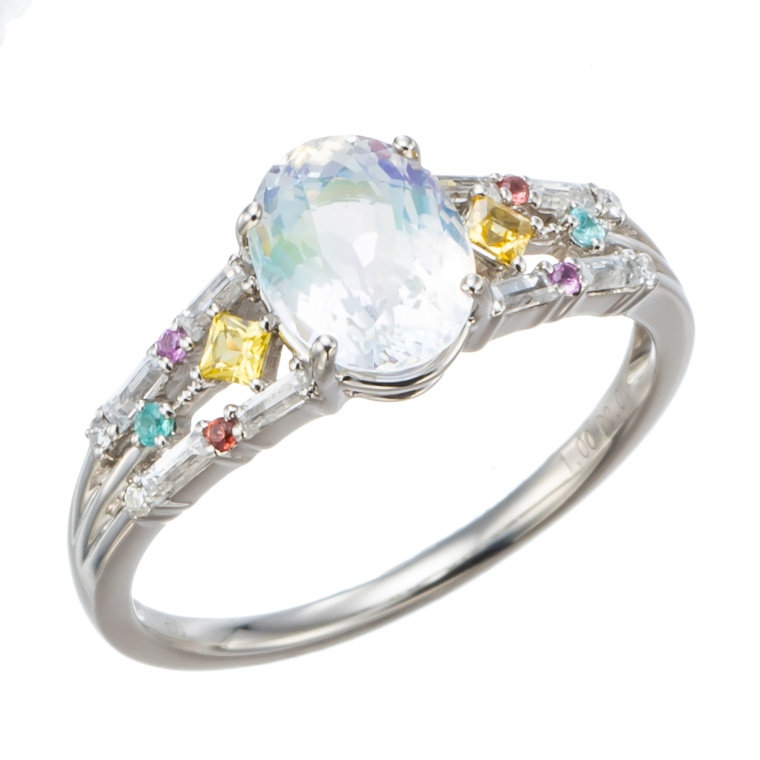 PT950 レインボーカラーフェルスパー リング [オデッセイ]