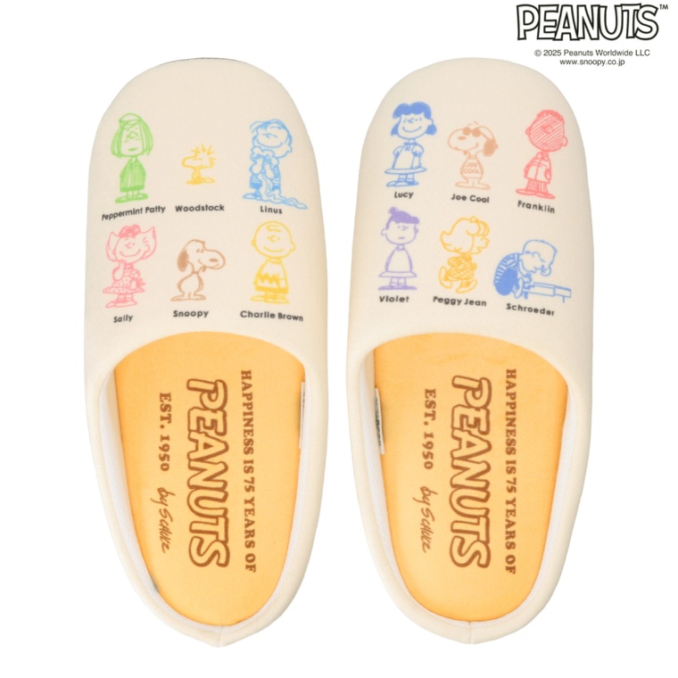 PEANUTS75周年 スリッパ オールスター