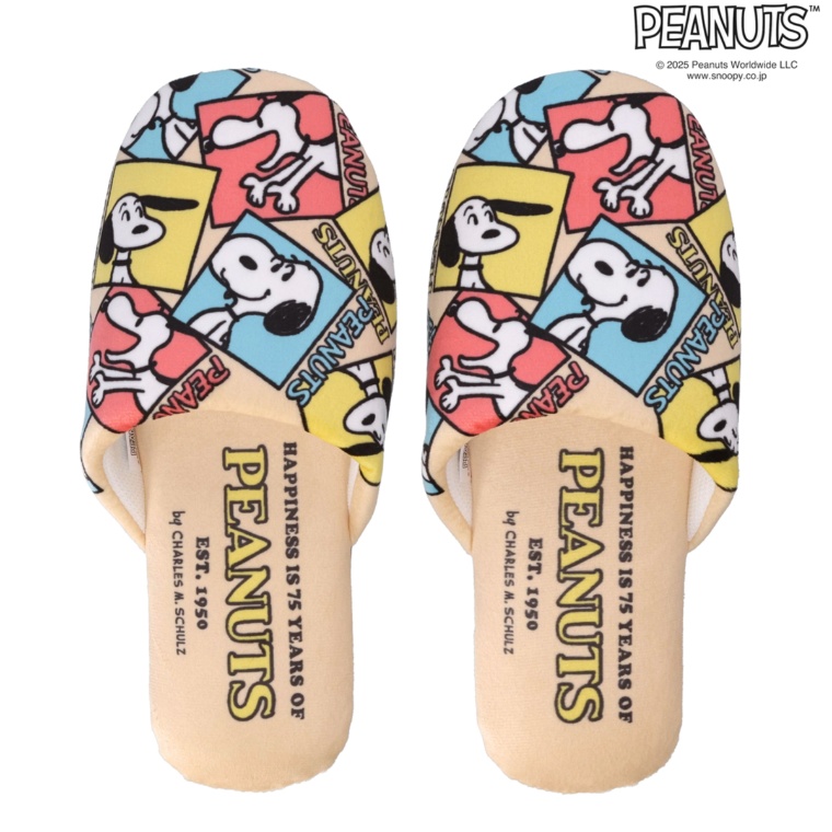 PEANUTS75周年 スリッパ ヴィンテージスヌーピー