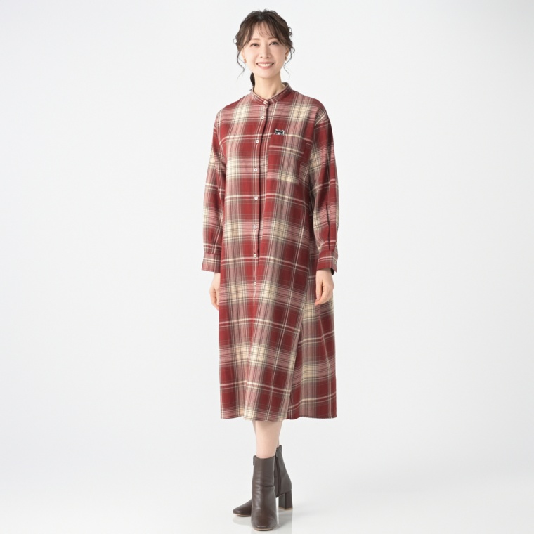 Coeur sucre キャットポイントチェックシャツワンピース