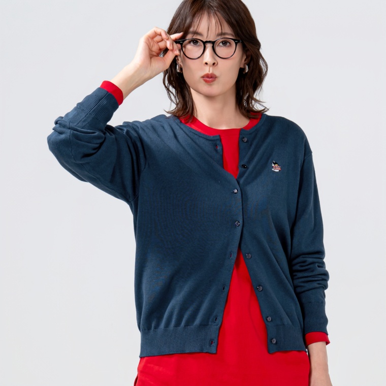 GRC ワンポイント刺繍カーディガン ネット限定