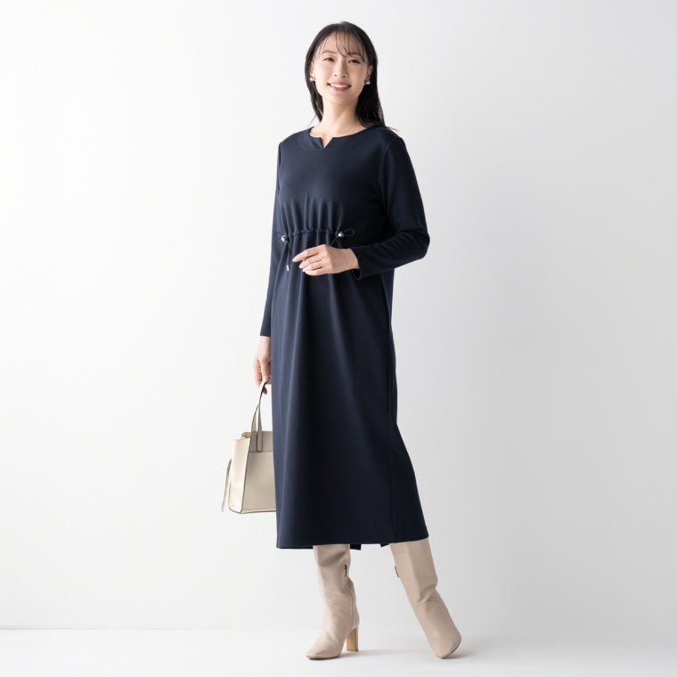 エニワイズ 選べる着丈ダンボールシャーリングワンピース