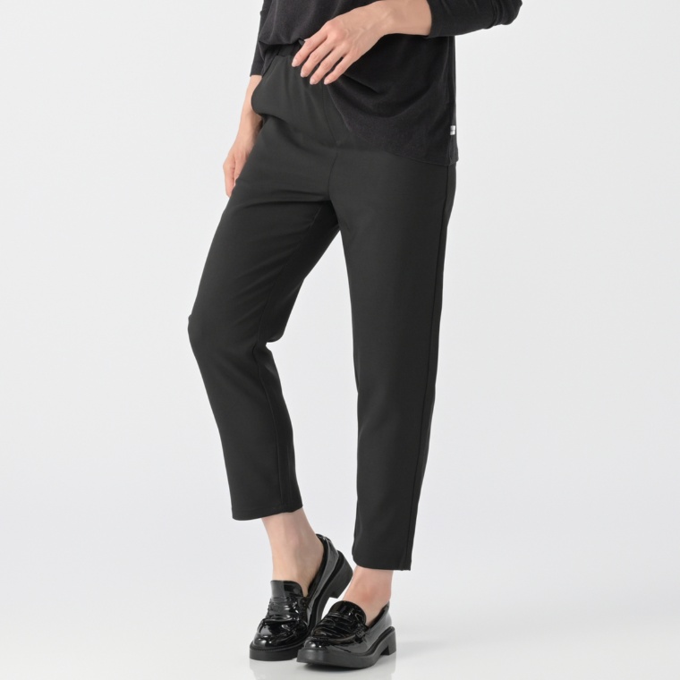 KawaiOkada ウェストゴムテーパードストレッチパンツ