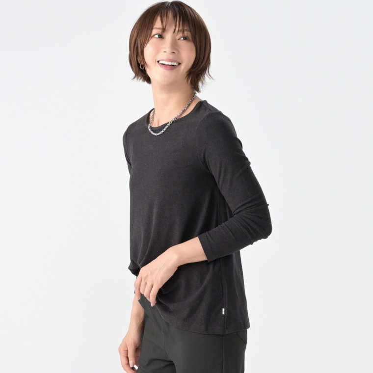 KawaiOkada ストレッチソフトタッチプルオーバー