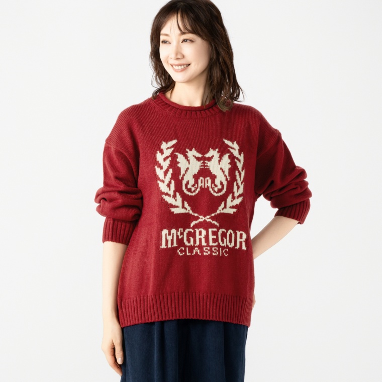 McGREGOR CLASSIC ジャカードロールネックニット