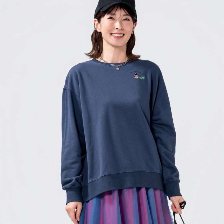 GRC ホット&クールワンポイント刺繍スウェットプルオーバー