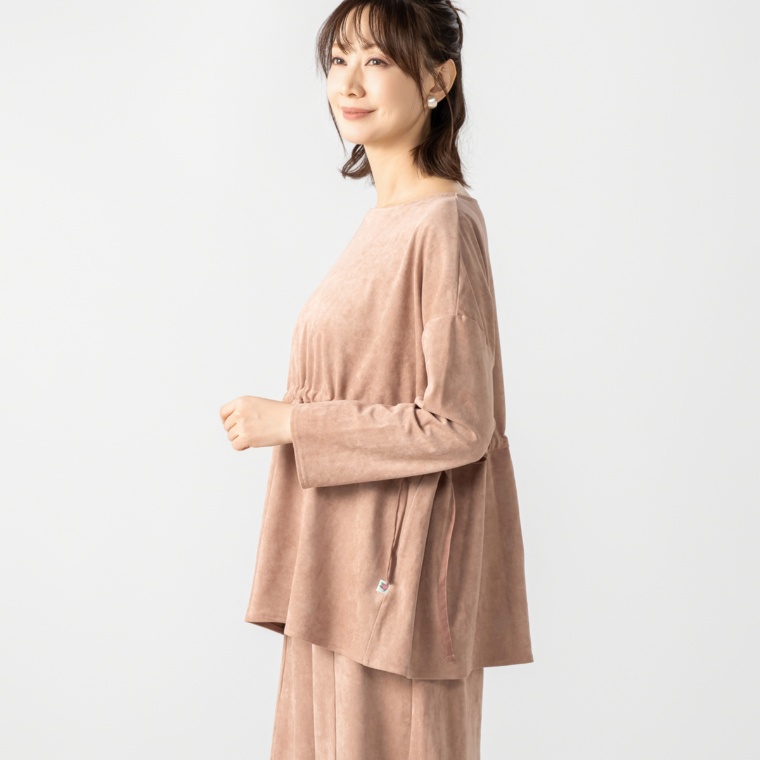 KidsAngel ストレッチスウェード調ジャージプルオーバー