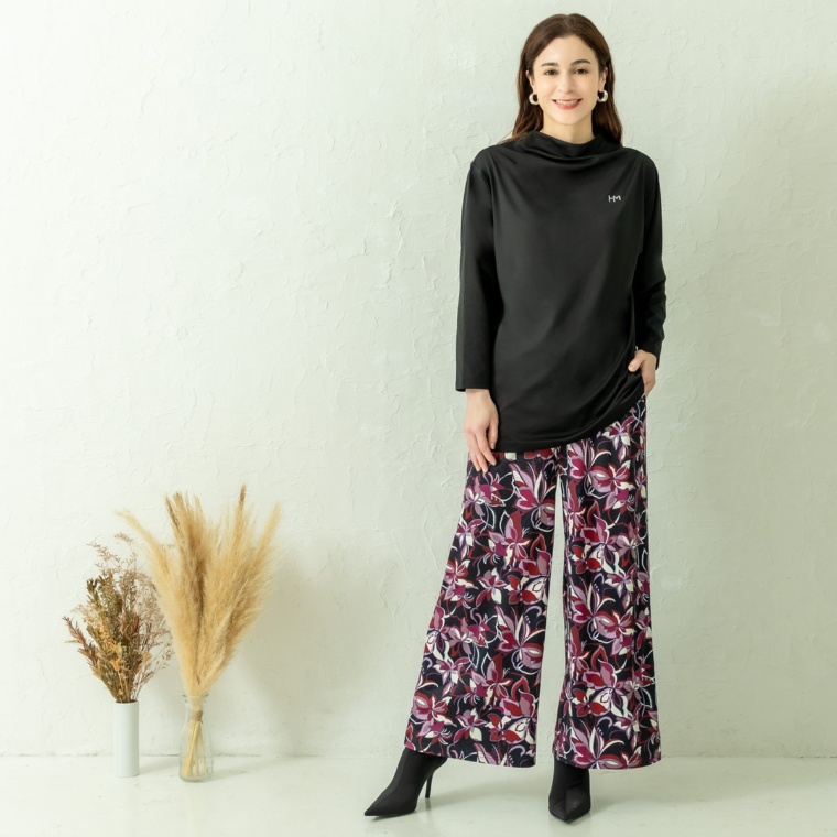 HANAE MORI ドレープネックラウンジウェア上下セット