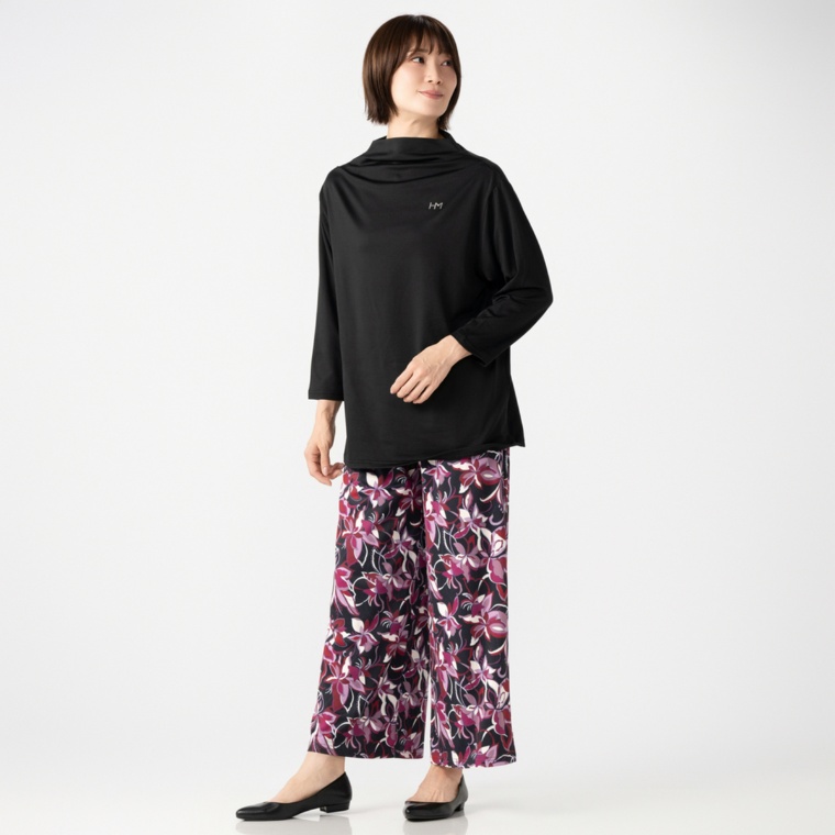 HANAE MORI ドレープネックラウンジウェア上下セット