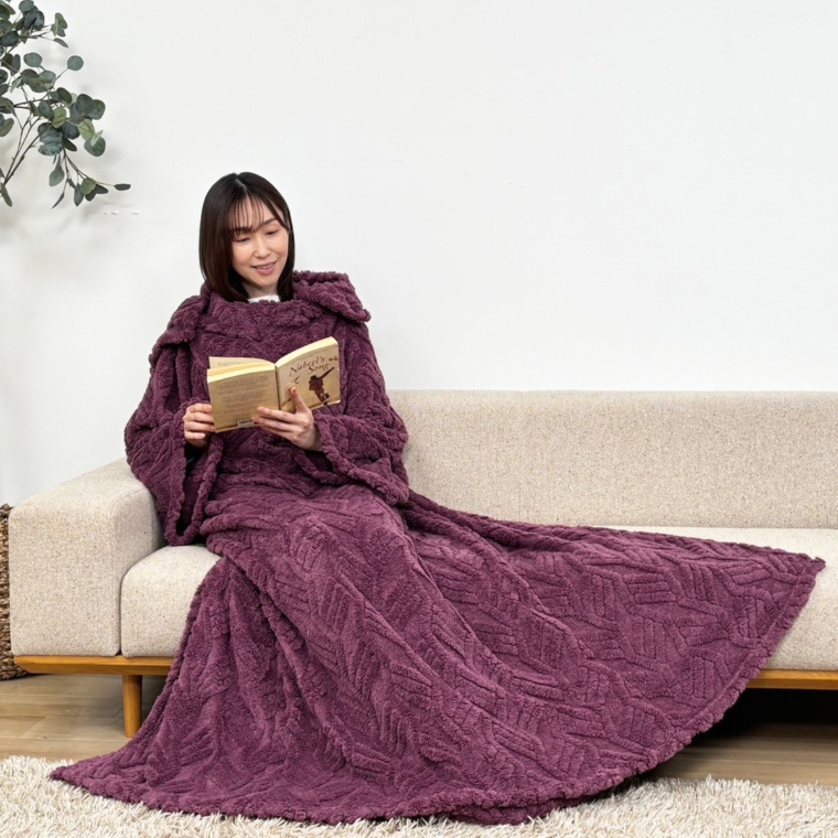 DXブランケット ジャガード織着る毛布 静電気防止