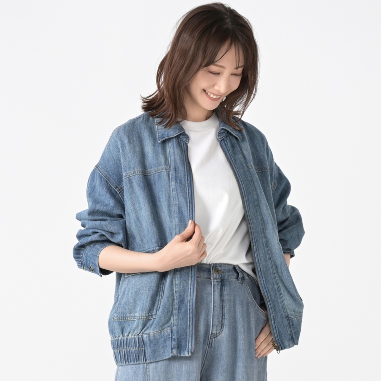 Provador やわらかソフト甘織デニムジャケット