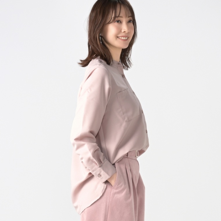 Provador フロントインが簡単にできるツイルブラウス