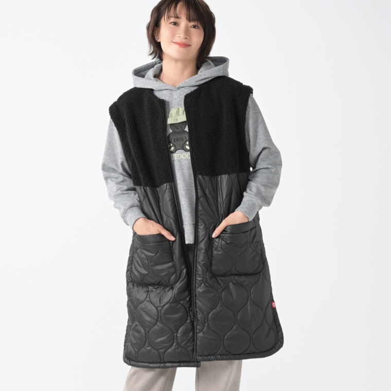 OUTDOOR UV 発熱中綿2WAYドッキングオーバーコート