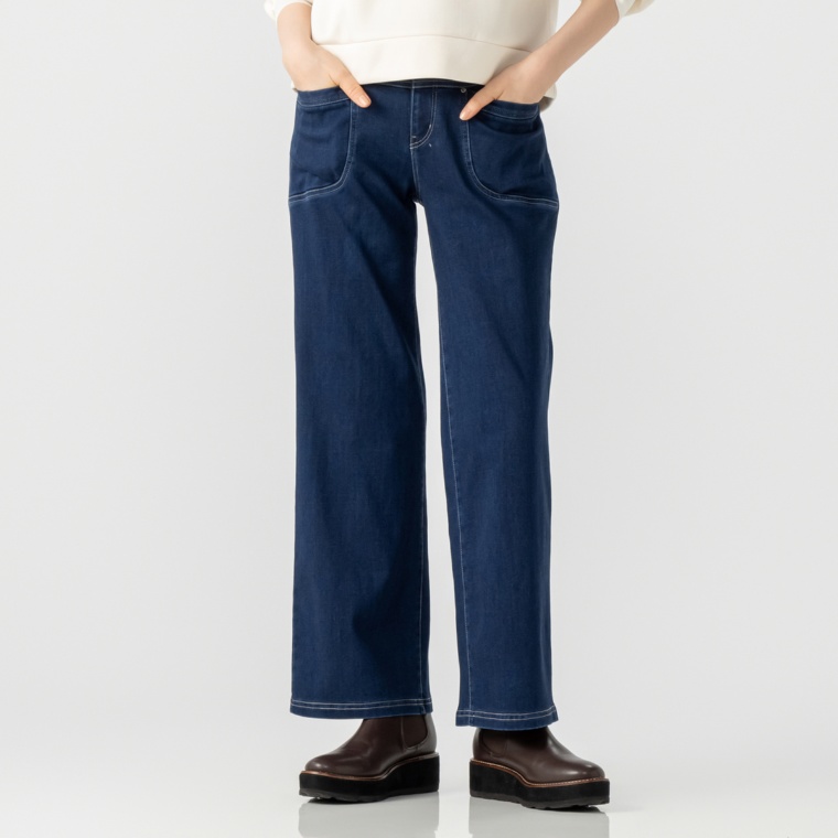 MINHA KILAKILA 裏起毛キレイめワイドパンツ