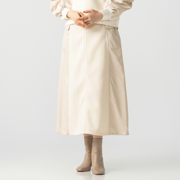 MINHA KILAKILA ダンボールニット&異素材スカート