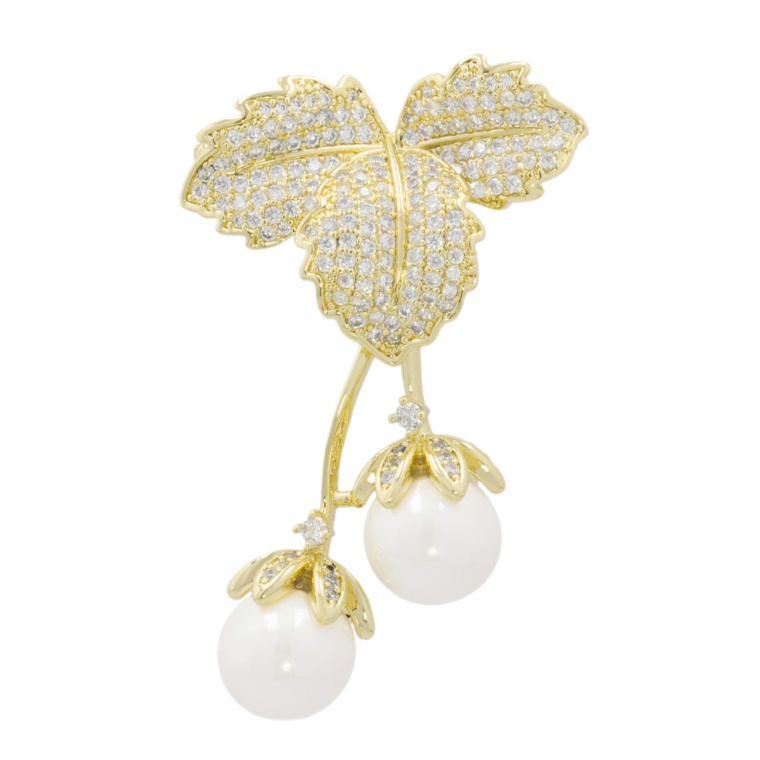 JinkaNezu CZ&ビジューパール ベリー ブローチ ジンカネヅ