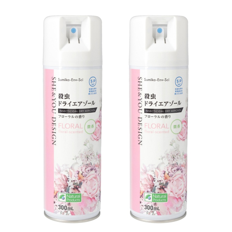天然由来成分の殺虫ドライエアゾール 300ml×2本