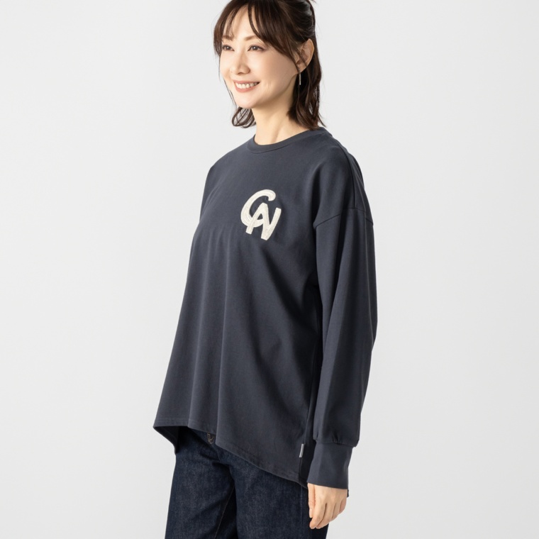 Carney ロゴ刺繍ボックスシルエットプルオーバー