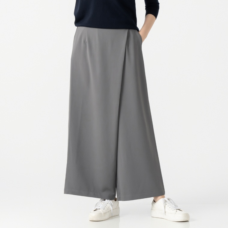 YukaKoshino ワイドストレートのラップパンツ