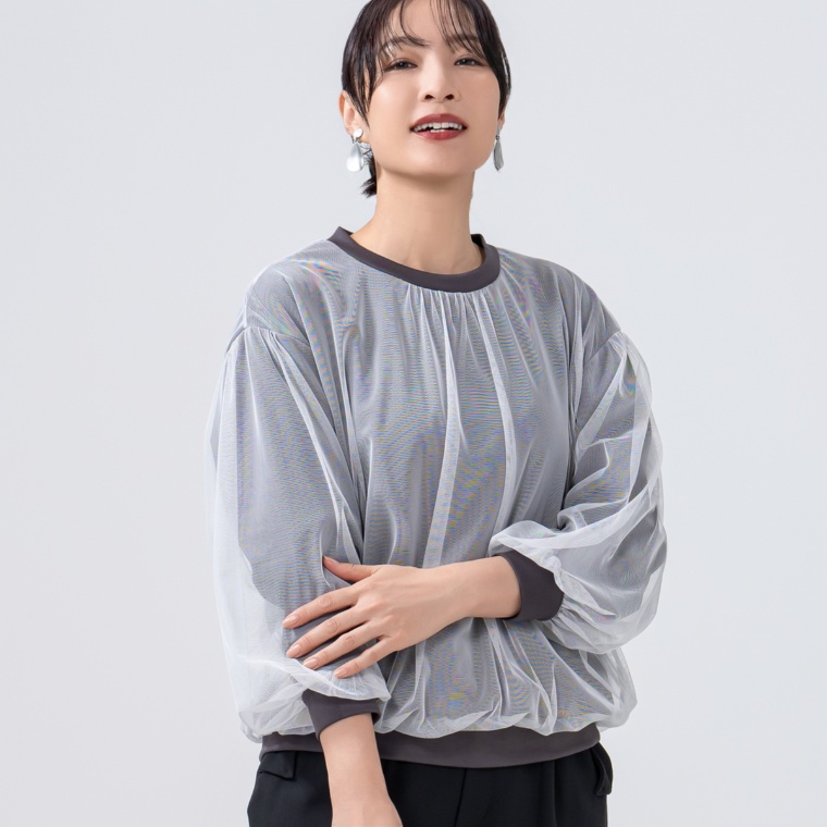 YukaKoshino チュールドッキングのプルオーバー