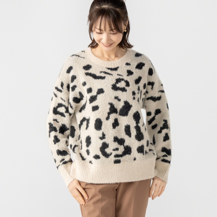 ANGELOS キラリ輝くラメ入りニット