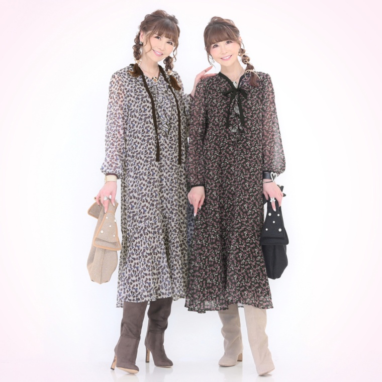 &LOVE ドラマティックローズな上品ふりるワンピース