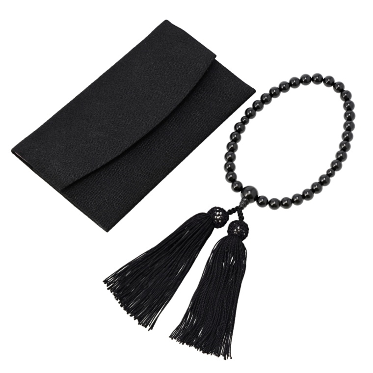 ジェット念珠&念珠袋セット