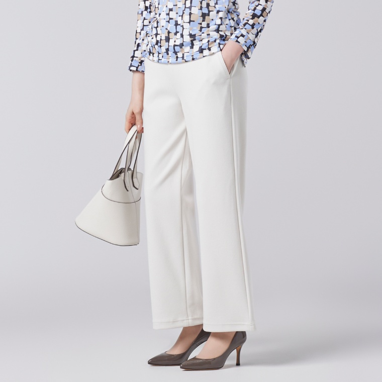 タカシマヤスタイルプリュ ピケニットワイドパンツ