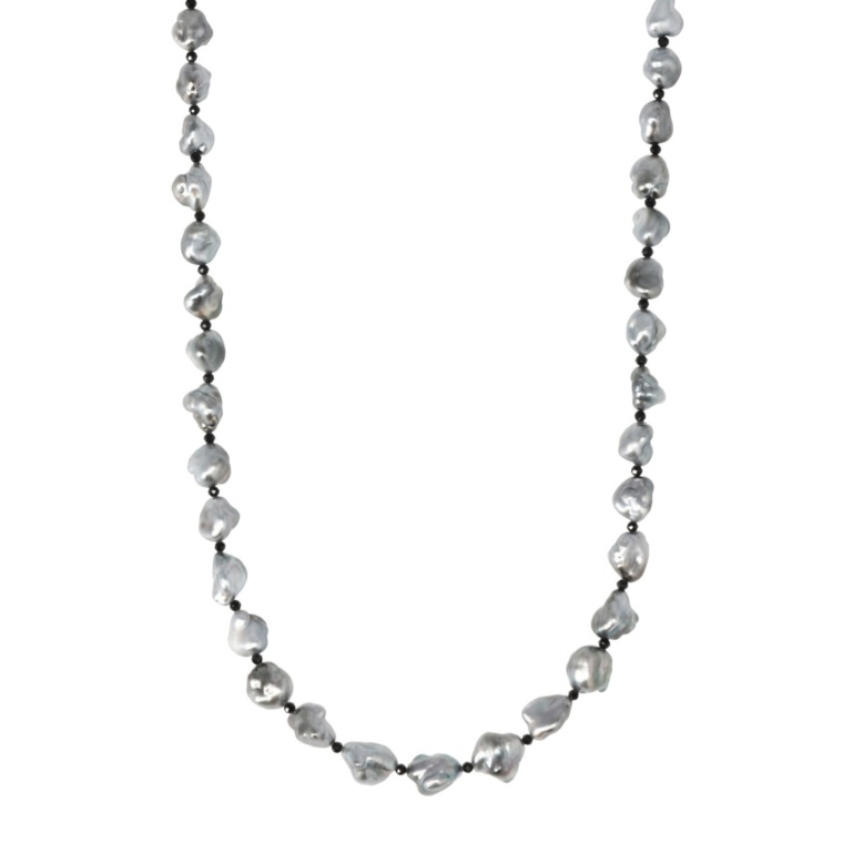 越田雅哉 黒蝶真珠バロックナッツパールデザインネックレス