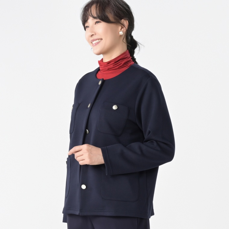 エニワイズ メタル調ボタンアクセントのダンボールジャケット